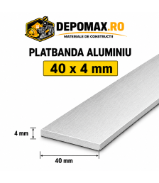 Platbanda aluminiu 40 x 4 mm, 6 metri (EN-AW 6060)
